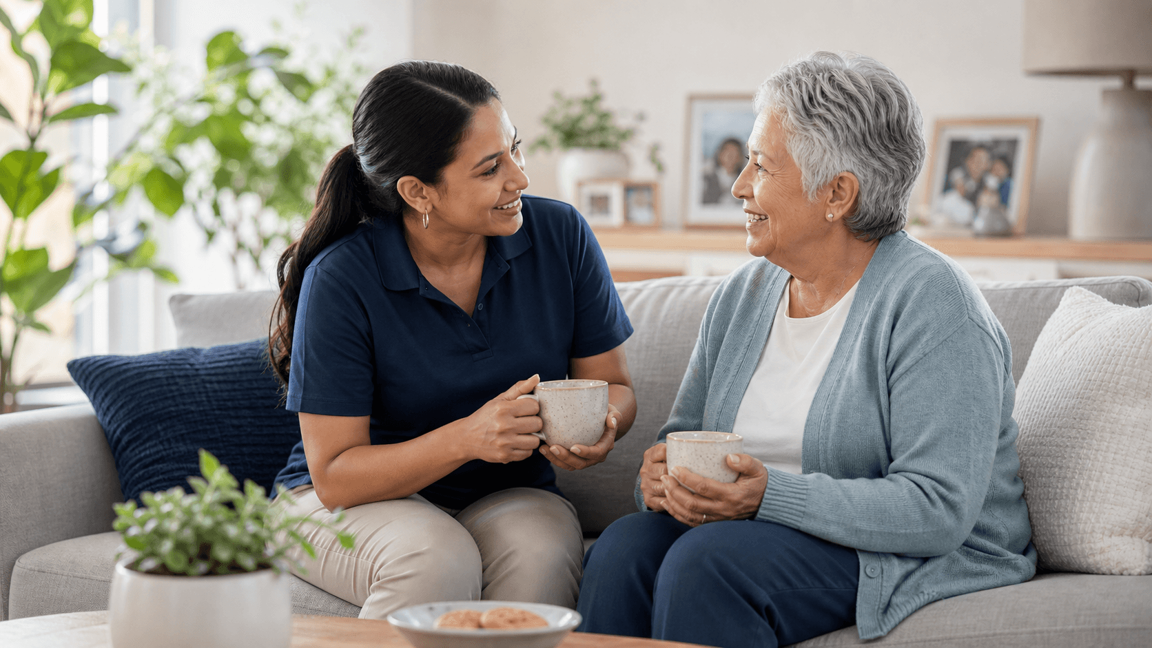 Support worker assisting a participant in the community